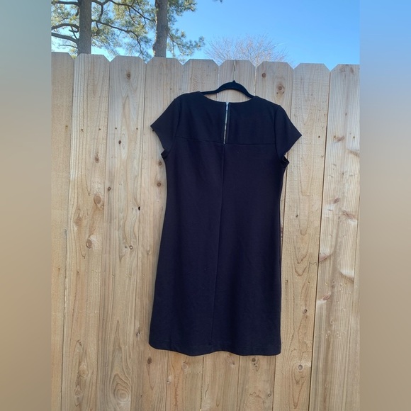 Women's Adrienne Vittadini Dress Size Large Black Sleeveless Y2k Office Zipper - Picture 6 of 6